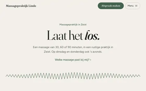 massagepraktijk.desitesmid.nl: een rustige massagepraktijk in Zeist